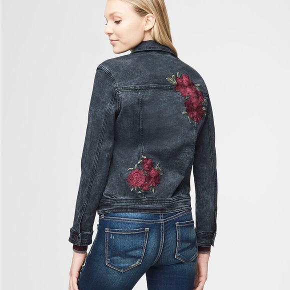 Aeropostal Embroidered Denim Jacket size M - Picture 3 of 14